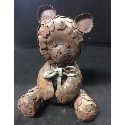 Highly Unique One Of A Kind Hand Made Metal Teddy Bear Steampunk Style   132648462139